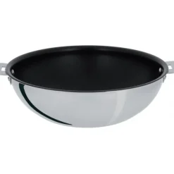 New CRISTEL Wok Casteline Ø 28 cm Manche Amovible Anti-Adhésif Inox