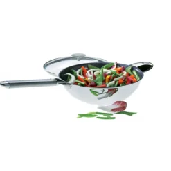 Hot CRISTEL Wok Casteline Ø 24 cm Manche Amovible Anti-Adhésif Inox