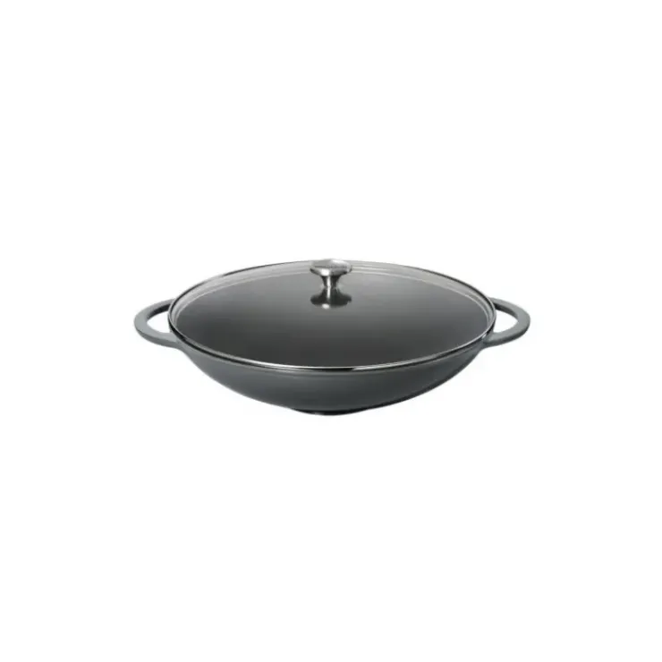 CHASSEUR Wok en Fonte 37 cm Caviar