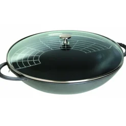 New STAUB Wok en Fonte 37 cm Gris