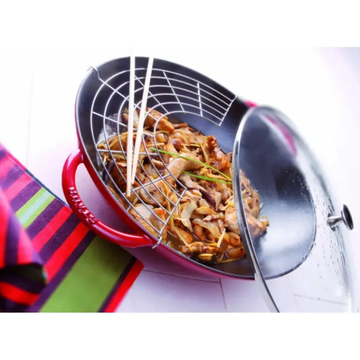 Online STAUB Wok en Fonte 37 cm Rouge