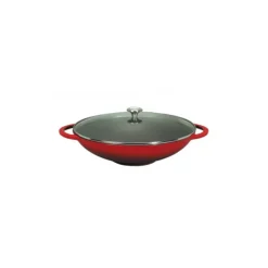 Outlet CHASSEUR Wok en Fonte 37 cm Rubis